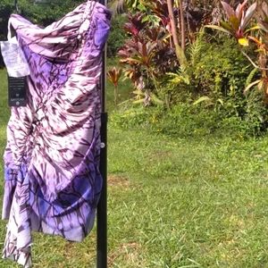 BEBE Beaded Strap Cascade Dress Mini Rock Chic